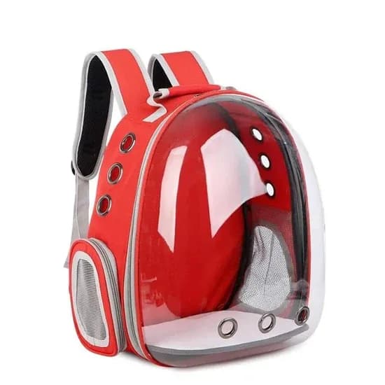 Red Transparent Pet Bag